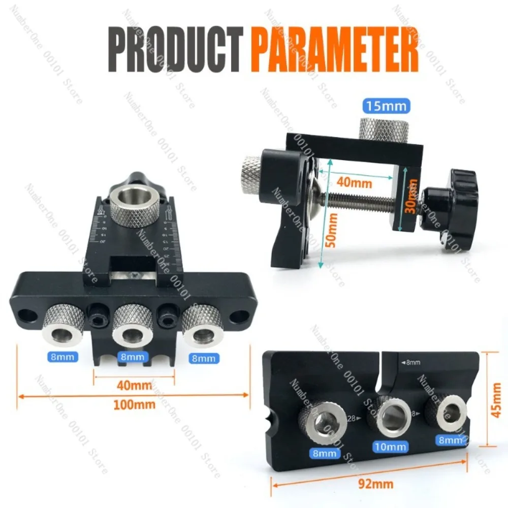 Woodworking three-in-one fixed slot puncher embedded parts round wood tenon fixed slot puncher woodworking tools