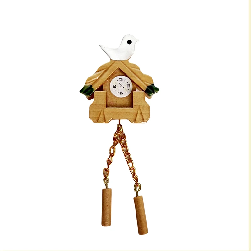 Reloj Decorativo con Forma de Pájaro para Casa de Muñecas, Mueble en Miniatura 1:12, Modelo para Casa de Muñecas