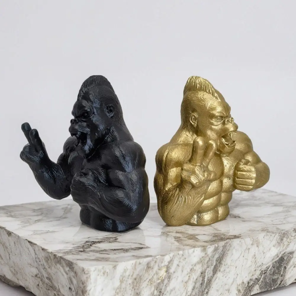 

Crafts Resin Simulation Orangutan Statue Handicraft Decorative Monkey Toy Sculpture Modern Miniatures Figurine Office