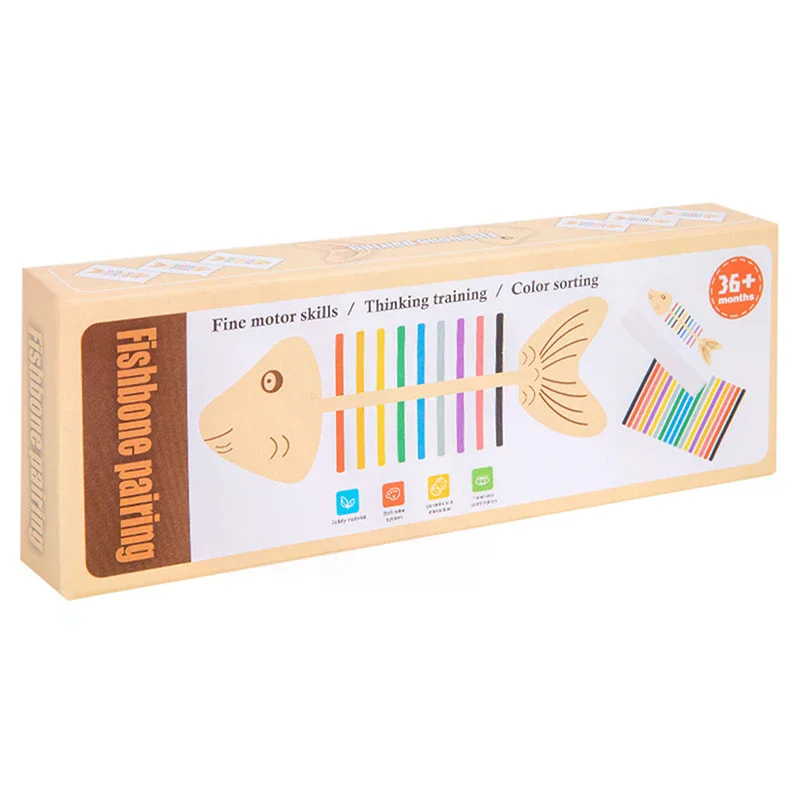 Giocattoli sensoriali Montessori con abbinamento di colori Bastone di equilibrio in legno Gioco di allenamento fine Giocattolo puzzle per ragazzi Ragazze Regalo di compleanno