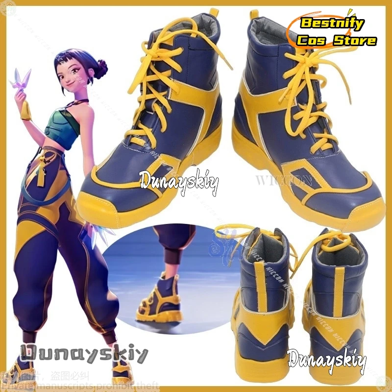

Kpop Demon Zoey Cosplay Anime Movie Costume Y2K Black Yellow Shoes Fashion Role Play Performance Props Halloween Woman costume
