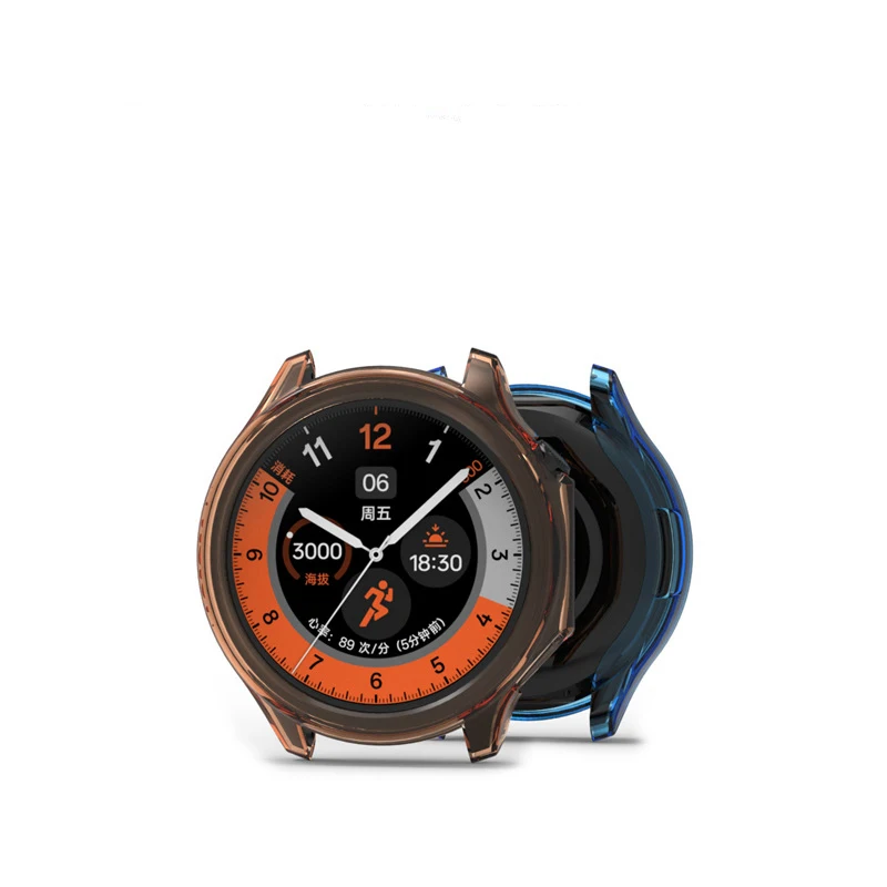 Transparent TPU Soft Edge Shell Smartwatch Frame Protective Case For OPPO Watch X/OnePlus Watch 2 Bumper Cover Smart Accessories