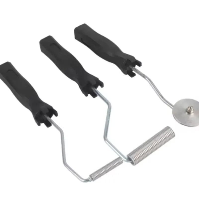 Zestaw narzędzi do laminowania z włókna szklanego, 3 szt., wałek do wygładzania powierzchni, uchwyt ze stopu aluminium i ABS do laminowania GRP FRP, do prac z żywicą.