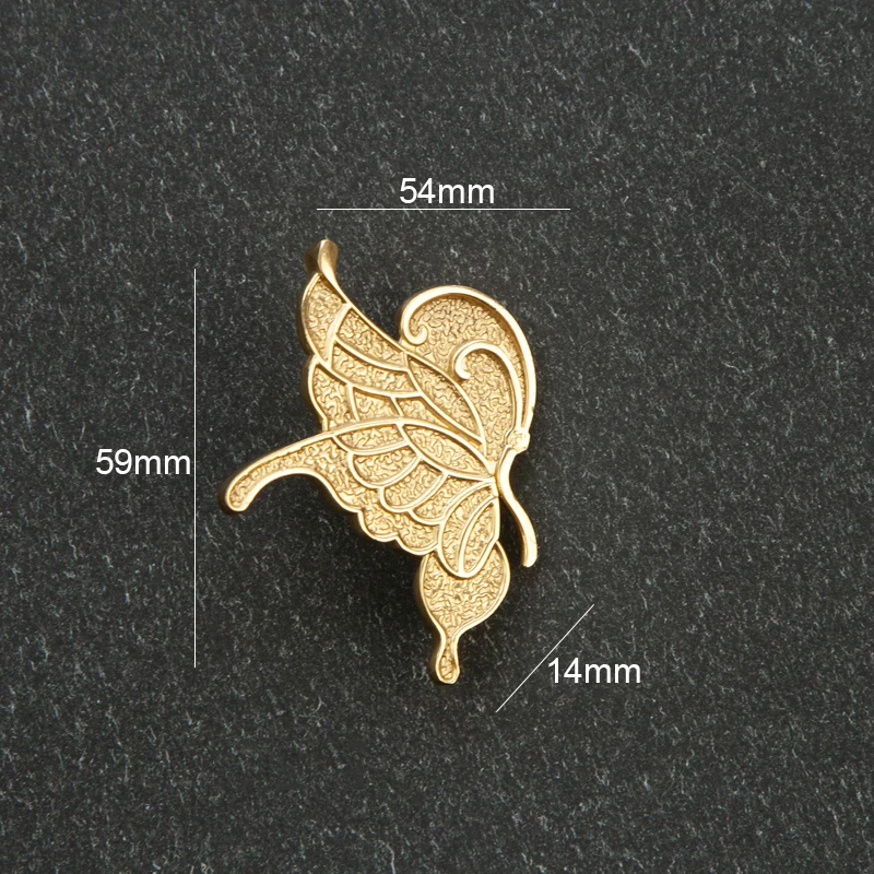 French 4Pairs Solid Brass Butterfly Furniture Pulls Handles Drawer Knobs Cupboard Wardrobe Closet Dresser TV Wine Cabinet Pulls
