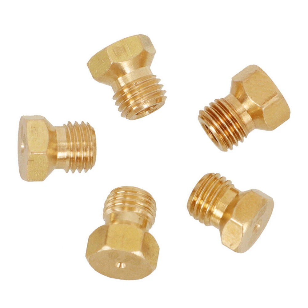 5 pz/set bruciatore Gas Gas naturale piano cottura Kit di conversione gpl getti ugelli iniettori caratteristiche Standard M6 X 0.75 filettatura