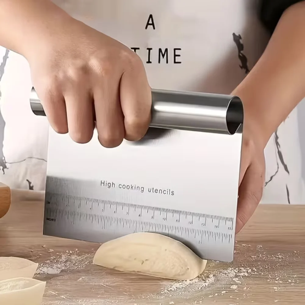 Stainless Steel Cutting Board with Measurement Marks, Home Baking Tool, Durable Kitchen Utensil, Easy to Clean