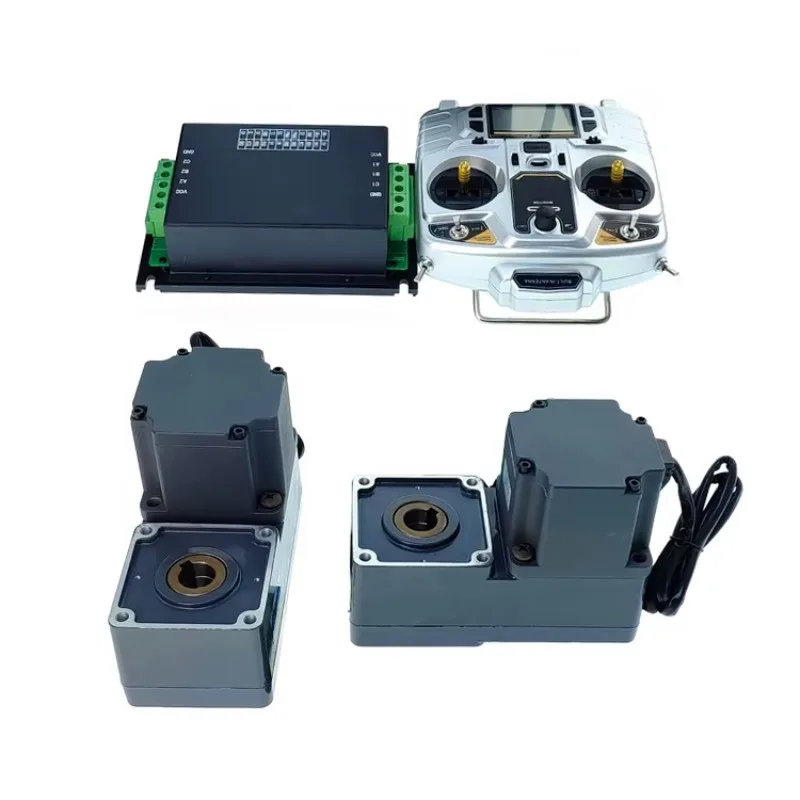 48v 750w 1000w L Shape Gearbox Dc Brushless tank Motor Kit With Driver and Remote Controller for AGV Vehicle