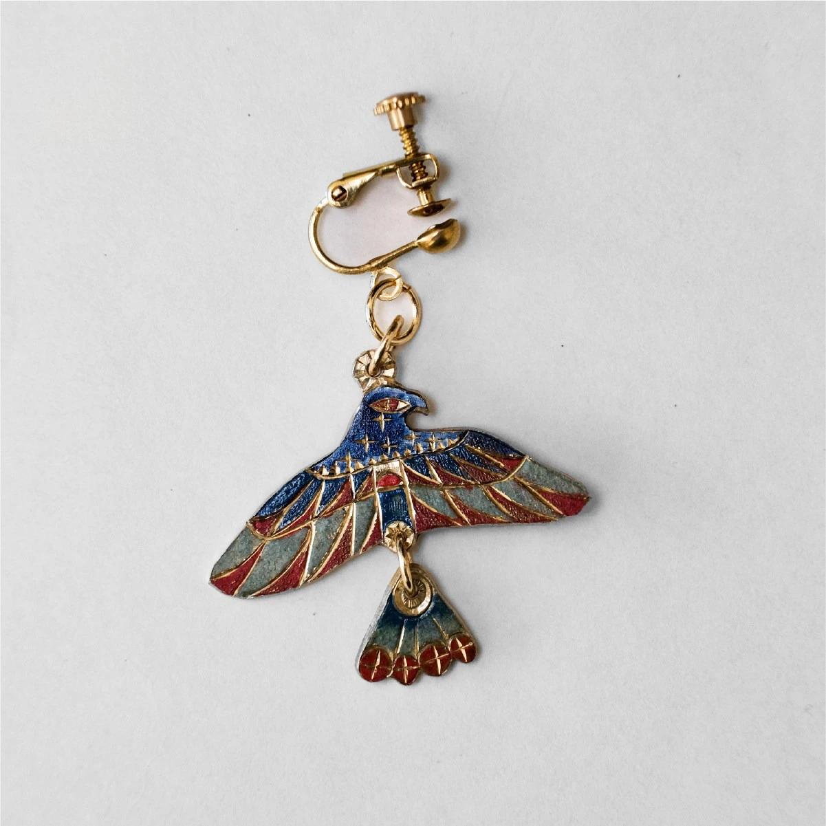 Hand-carved, Brass Rock Color Pendant, Earrings, Earclips 1PS