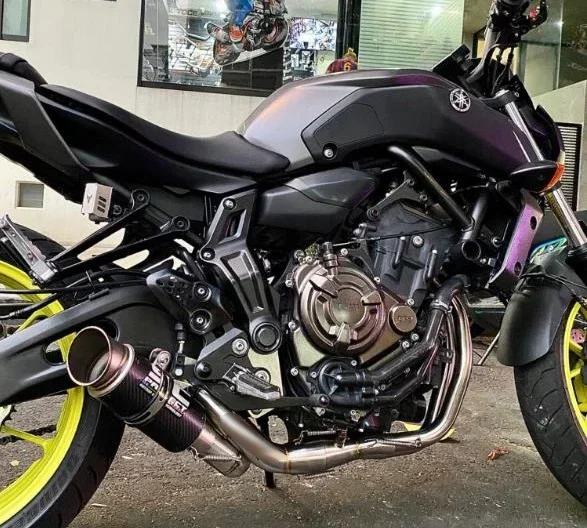 Для YAMAHA MT 07 FZ 07 MT07 FZ07 2014 2015 2016 2017 2018-2023 полная система выхлопной трубы мотоцикла с глушителем