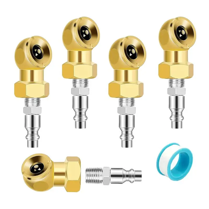 Special Offer~4Piece 1/4Inch Air Chuck Tire Pressure Caps Portable Air Chuck For Inflator Gauge Compressor