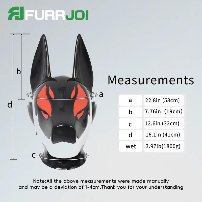 Furrjoi シリコーン IDo ドローン犬マスクコスプレ衣装カスタム利用
