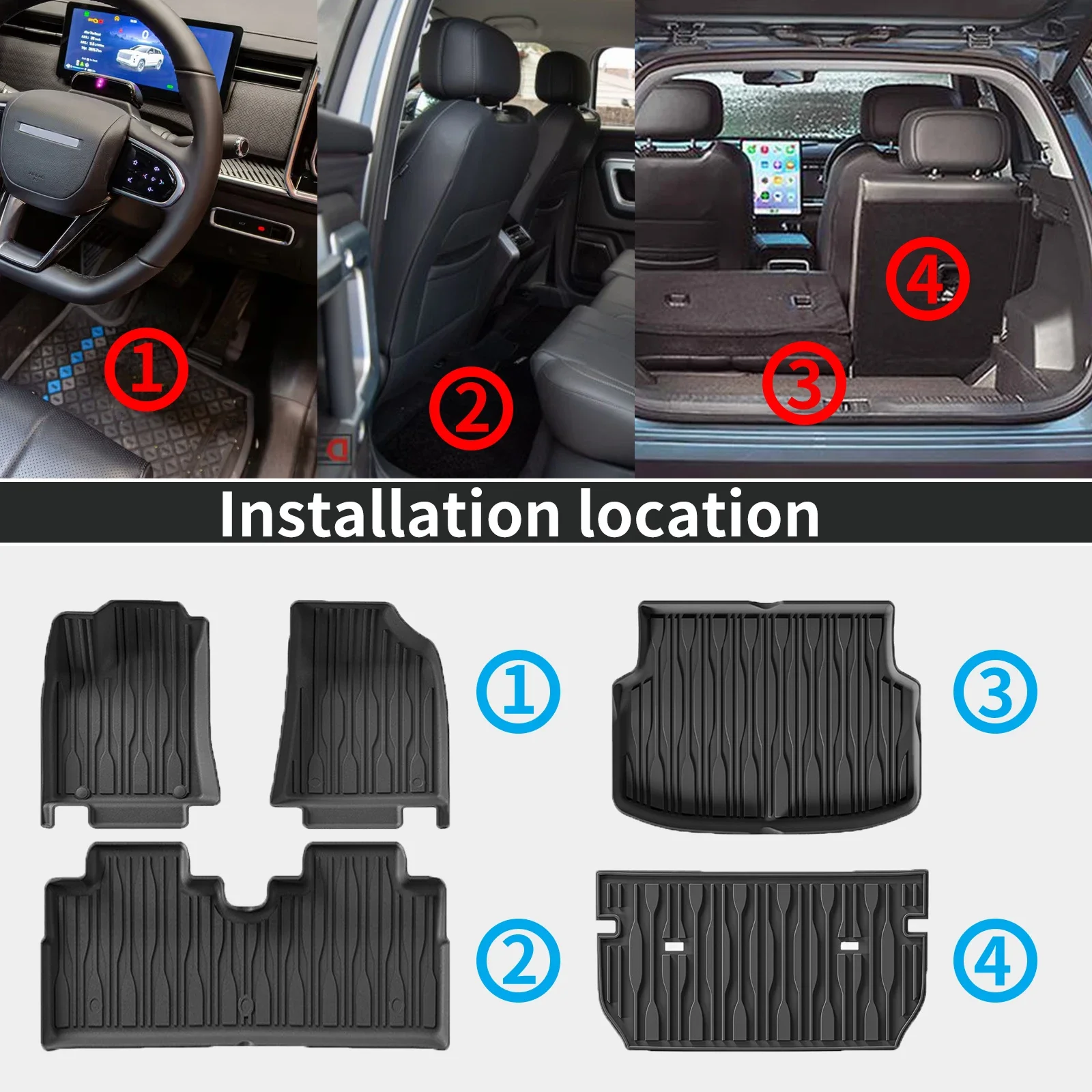 for BYD Dolphin Surf Dolphin Mini ATTO 1 Atto1 Seagull 2026 2027 Eco-Friendly Non-Slip TPE Car Mats Accessories