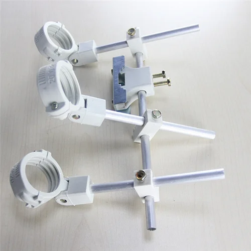 Imagen 2 del producto El soporte LNB de banda ABVO-KU puede contener hasta cuatro LNB satelital para antena Ku, un plato para receptor de TV satelital