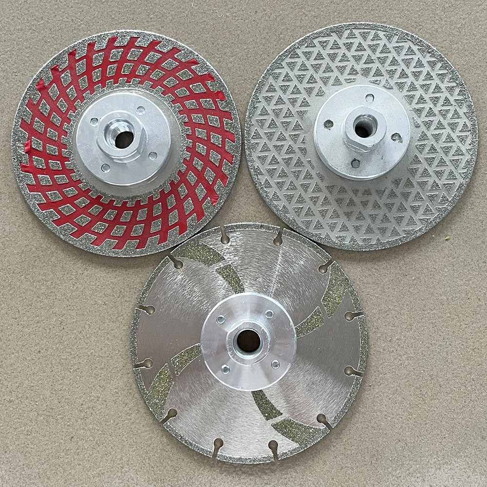 5"125mm Electroplated Diamond Cutting Disc Stone Concrete Floor Tile Grinding Pad Polishing Block M14 Flange Abrasive Saw Blade