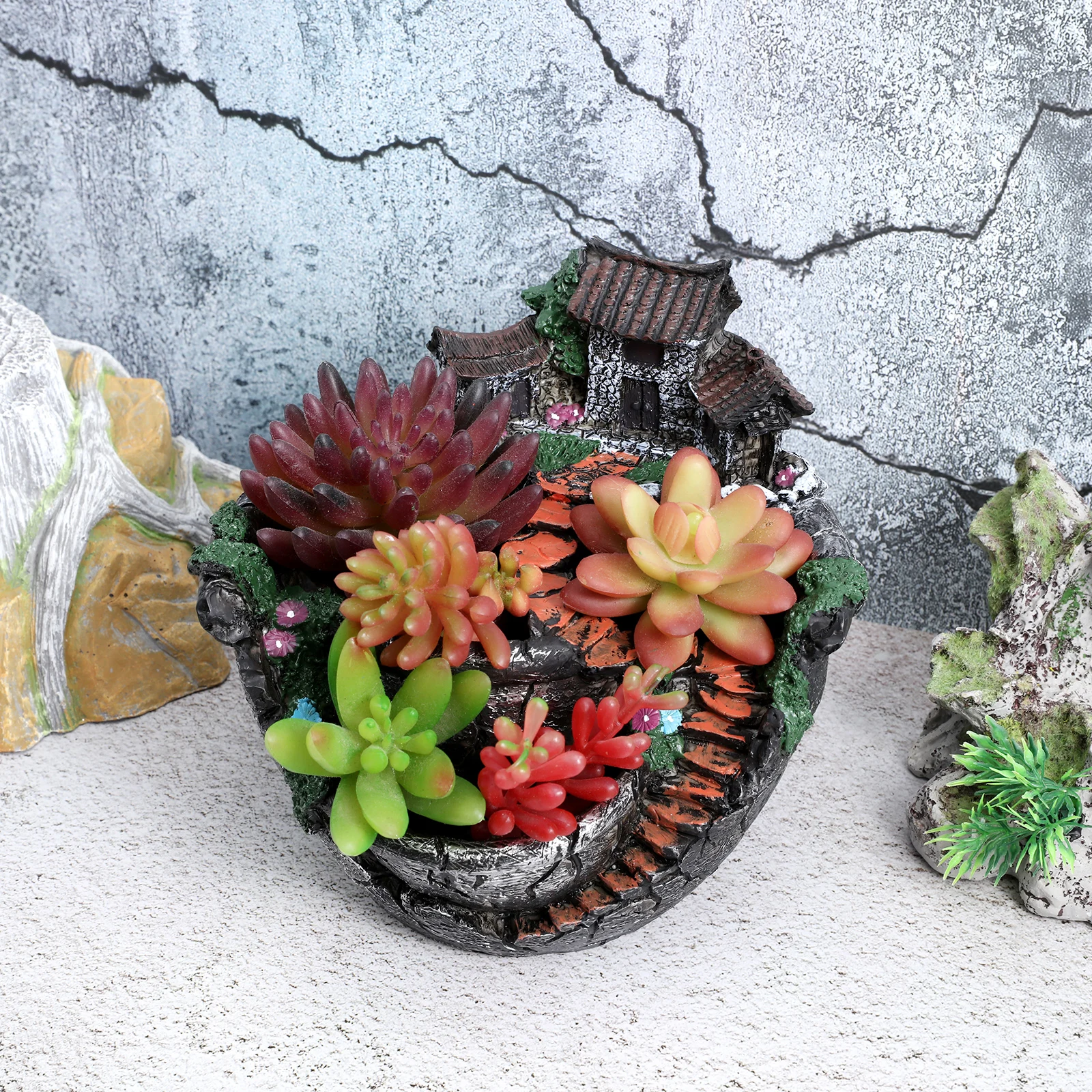 

Creative Flowerpot Fairy Garden Plants Pot Planter Indoor Plants Pot Succulent Container Small Bonsai Decorative