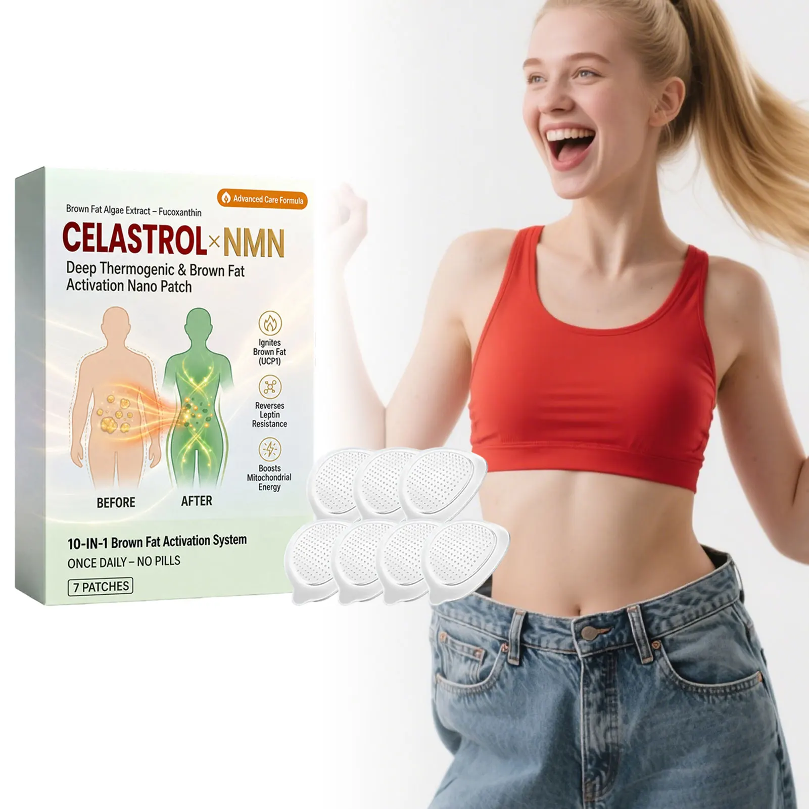 Fats Activating Microneedles Patch Brown Fat-Activation Patch Advanced Microdart Technology For Shaping Waist For Body Shaping