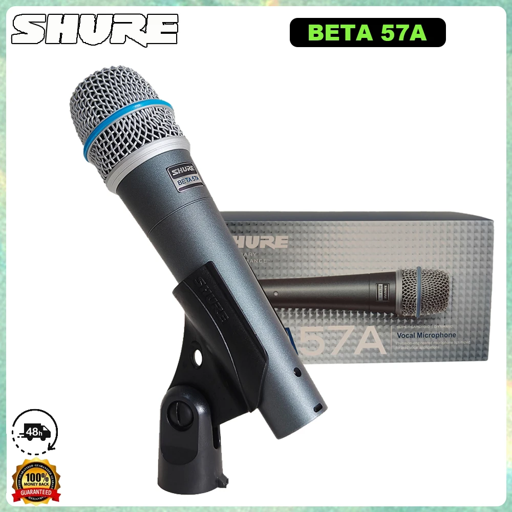 Original Shure BETA57A Dynamic Instrument Microphone Stage Performance/Band Performance Recording Studio Microphone