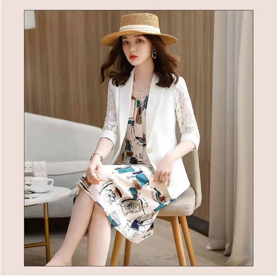 High End French Suspender Dress Women's Thin Spring and Summer Women's Suit Two-piece Set 2022 New Fashion Skirt Suit