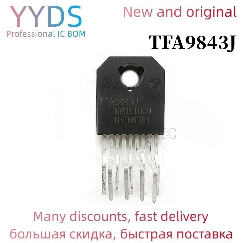 10PCS  TFA9843J TFA9843 TFA9843J/N1 ZIP 2-channel audio amplifier (SE: 1 W to 20 W or BTL: 4 W to 40 W) new stock ic