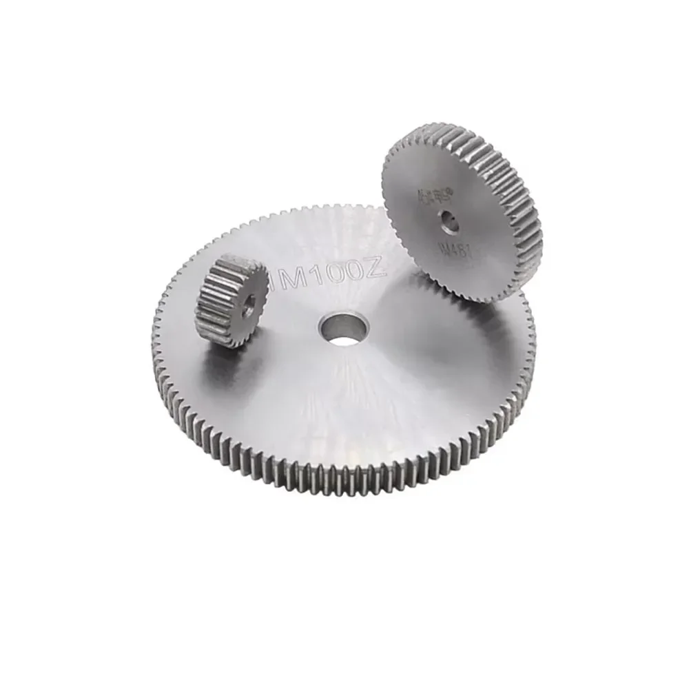 1/2 pezzi 45 #   Ingranaggio cilindrico in acciaio 1 modulo 12 denti - 27 denti Ingranaggio metallico Spessore 10 mm Diametro esterno 14-29 mm per campo tessile di elettricità