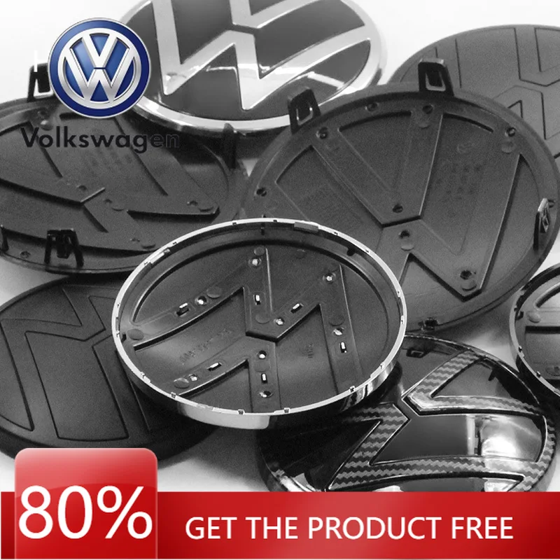 

For VOLKSWAGEN 1Pc 139mm 110mm 5H0853601D VW Car Logo Emblem Hood Front And Rear Tail Mark Rear Badge Accessories For Volkswagen