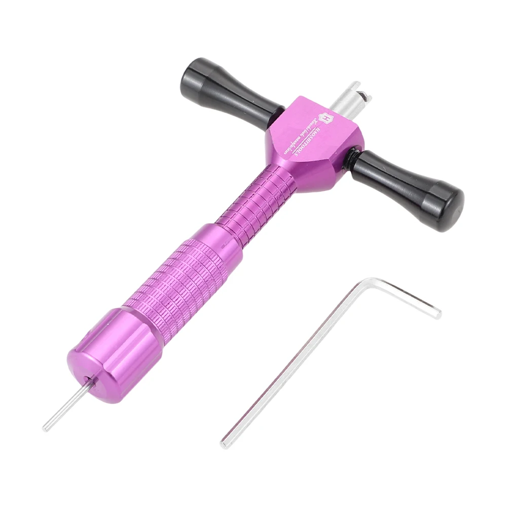 Universal Lock-Picking Key Blade Professional Locksmith Tool with L‑Shaped Wrench Emergency Opening Repairing 11cm*6.5cm Purple