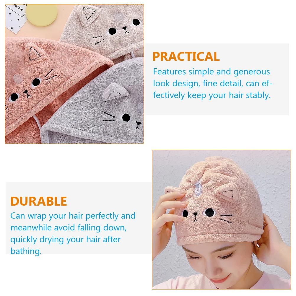 

1Set Comfortable Hair Drying Towel Fast Absorbent Women Wraps Non Slip Quick Dry Bath Accessory Hair Towel for Women