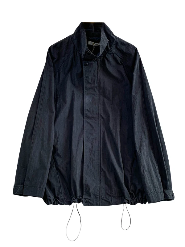 Zonbescherming Casual Lange Sve Turn-down Kraag Dames irt Herfst Winter Losse Dstring Topjas voor dagelijks gebruik