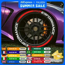 8 PCS For 4 Tire PERFORMANCE Tire Wheel Car Stickers Universal 3D Thick Auto Letters Decals In-One-Piece Car Tire Decor Stickers