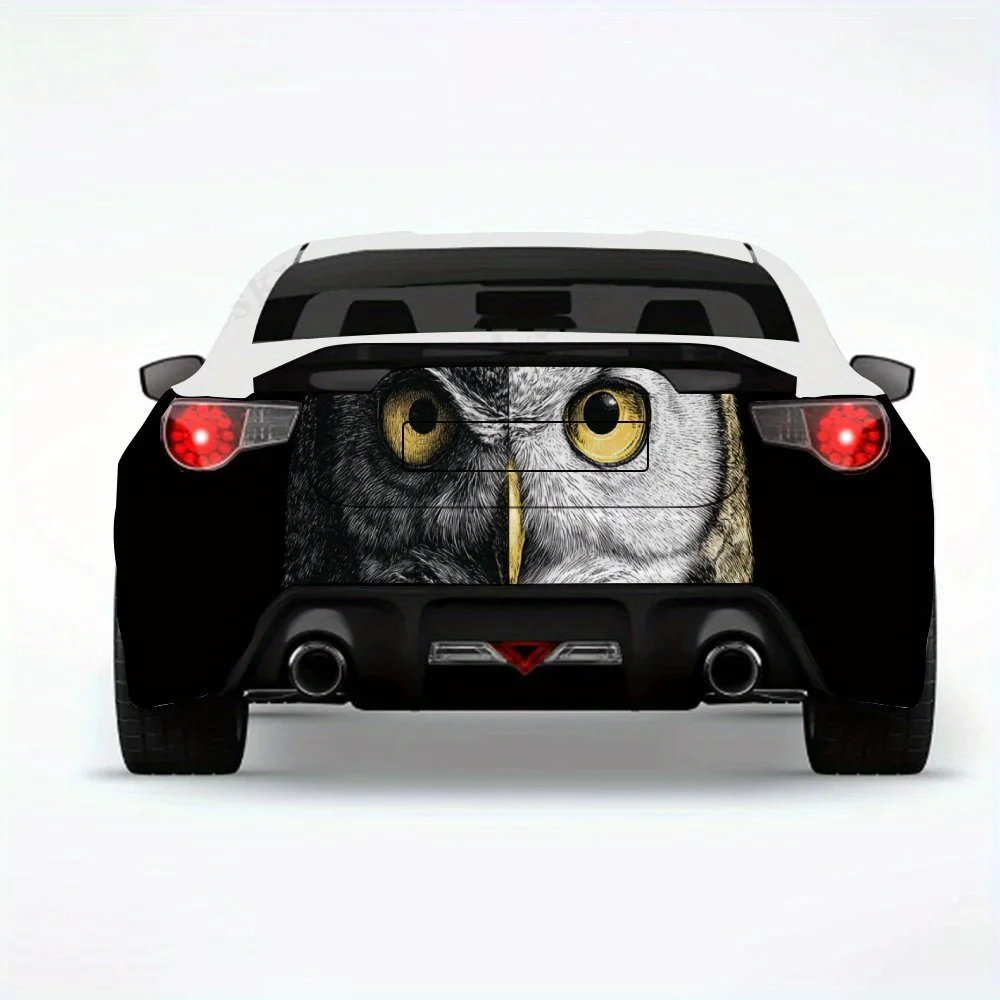 

Black and White Owl ,Vinyl Decal for Car Rear, Waterproof Self-Adhesive Vinyl Stickers for Vehicle Tail and Bumper, Decoration P