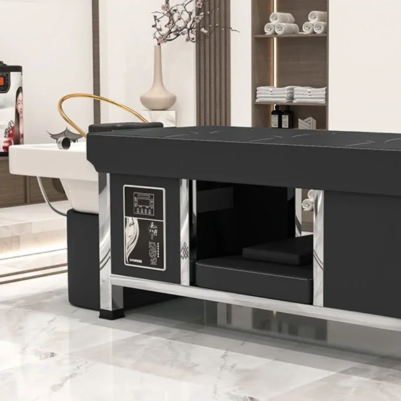 Thai Smart Water Cycle Estetica Barbiere Sedia da lavaggio Cosmetico Testa per capelli giapponese Spa Salone di bellezza Terapia dell'acqua Poltrona reclinabile Cadeira