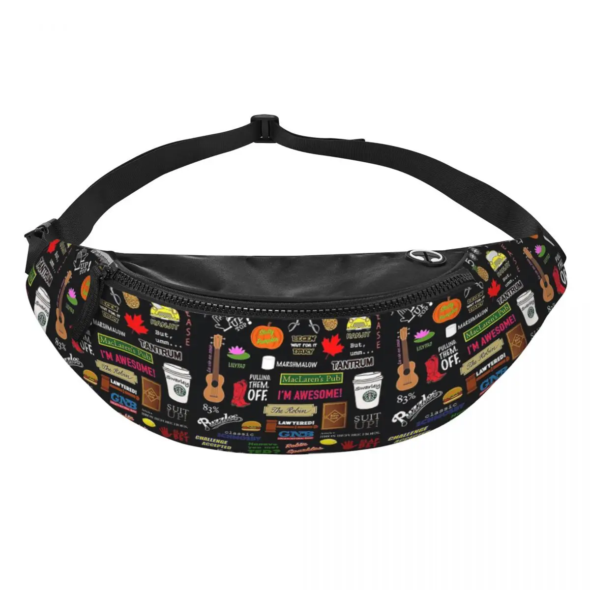 

How I Met Your Mother Himym Tv Show Collag Fanny Pack Men Women Crossbody Adjustable Waist Bag Travel Running Phone Pouch
