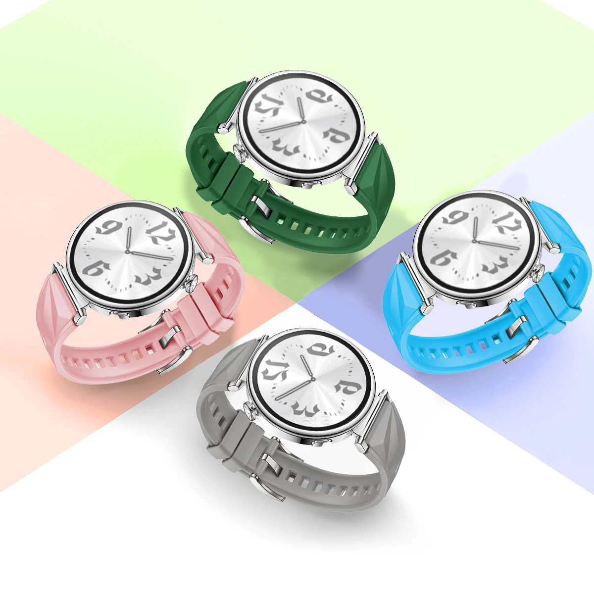 18mm Silicone Strap For Huawei Watch GT6 GT5 GT4 41MM Lce crystal Patterned Bracelet For Huawei Watch GT5 Pro 42MM