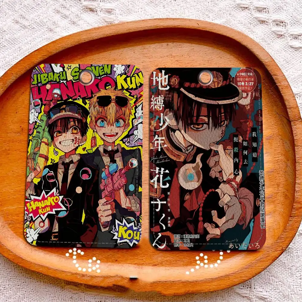 

Hanako Kun Yashiro Anime PU Soft Leather Rectangular Key Card Holder Induction Elevator Protection Cover Youth Faion Accory
