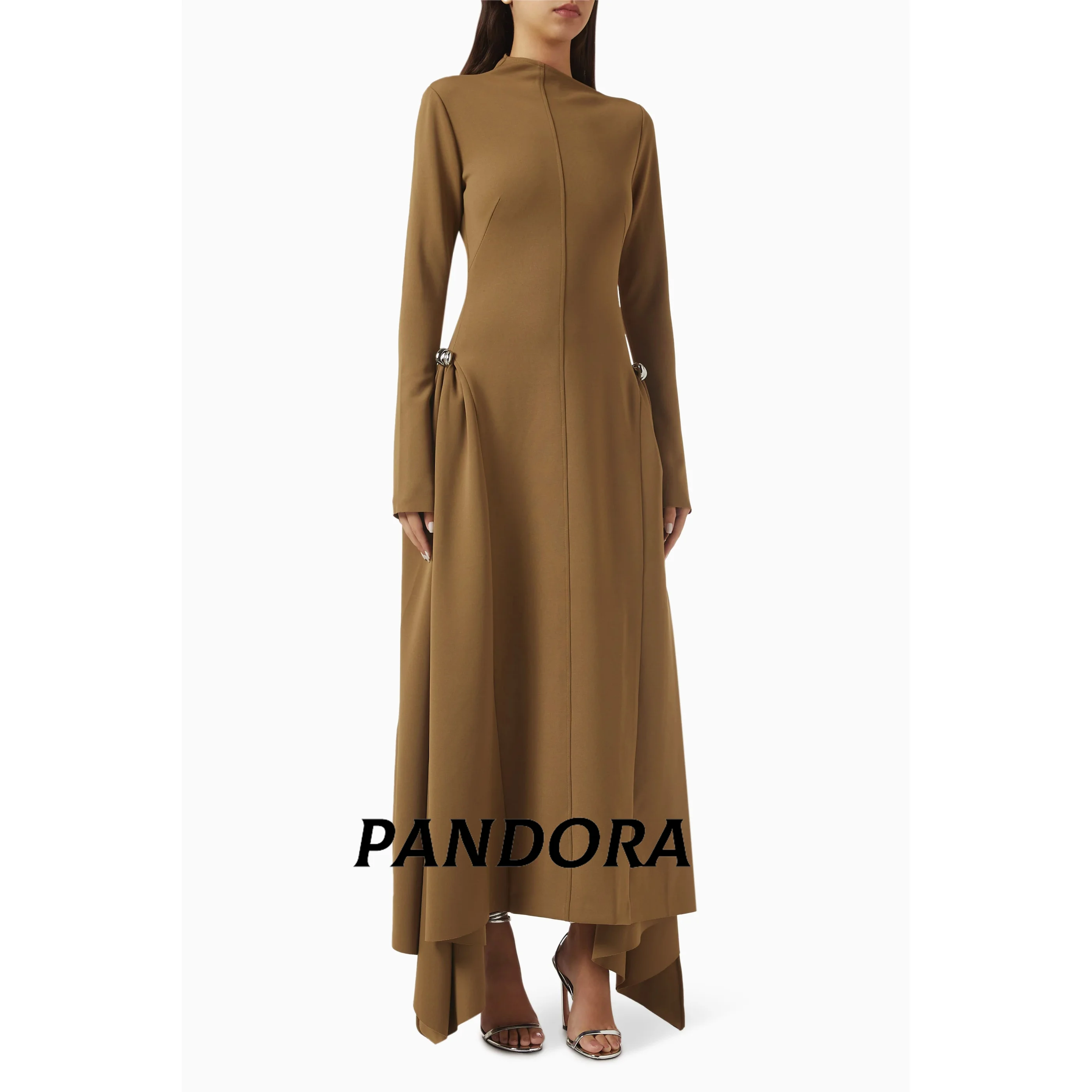 

Pandora Customized High-Neck A-line Prom Dress Ankle Length Evening Dress Summer Elegant Party Dress For Women 2025