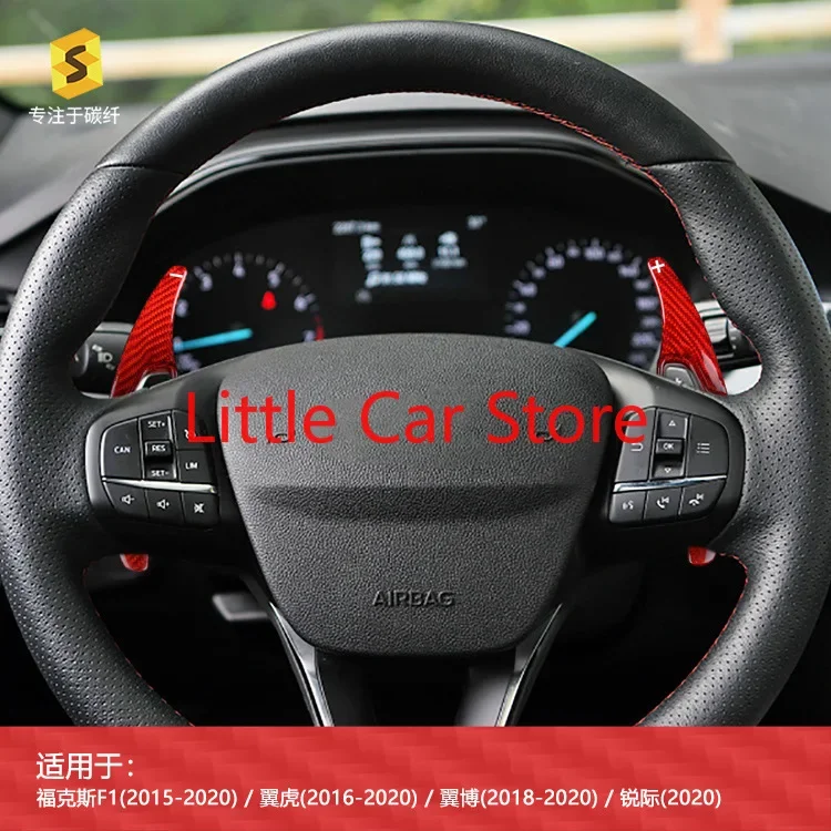 

Shift Paddle Steering Wheel Extension Real Carbon Fiber For Ford Focus Kuga Ecosport ESCAPE Red Black Accessories