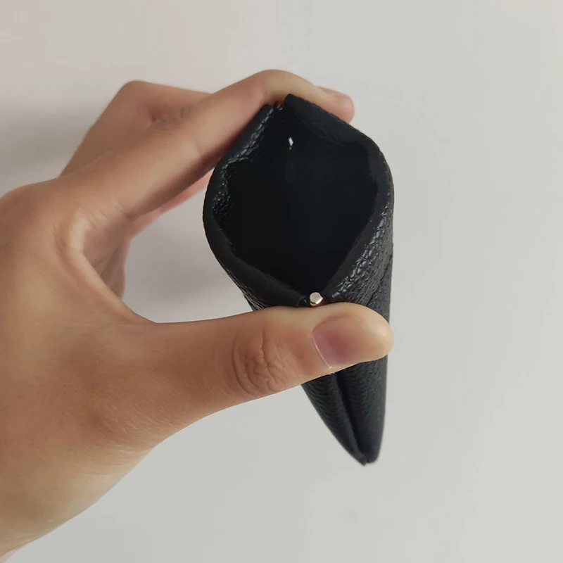 Dompet koin kulit Pu Wanita Pria, tas dompet pendek Mini tempat kartu Headphone kunci