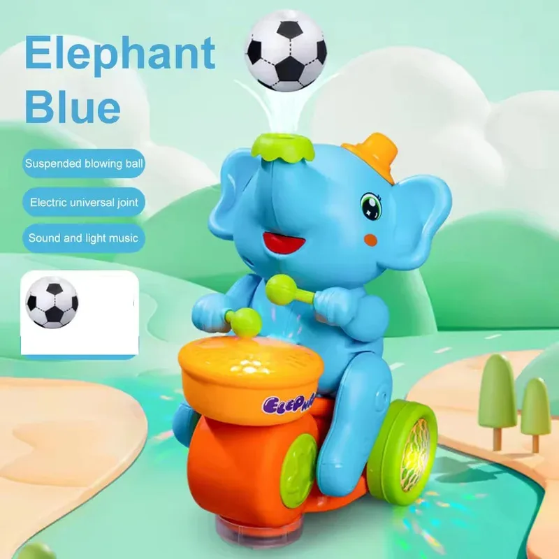 TOPMAYA الموسيقية المشي الفيل الطبال لعب للطفل لعبة موسيقية مع مصباح ليد الموسيقى النشاط الحسي لعب تعلم التعليمية #4
