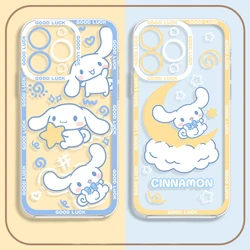 Cinnamoroll Mymelody Clear Case for Samsung Galaxy S23 S22 Ultra S21 S20 FE S10 Plus Note 20 10 9 A32 A52S A52 A72 Soft Cover