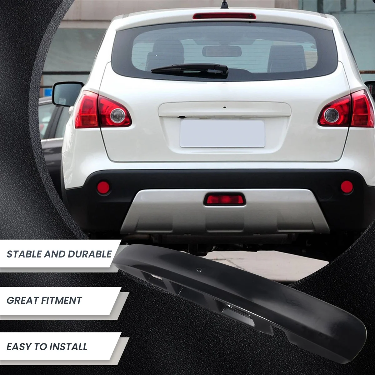 Rear Tailgate Boot Handle with Key Camera Trunk Door Cover for Nissan Qashqai J10 JJ10 2007-2014 90812JD20H