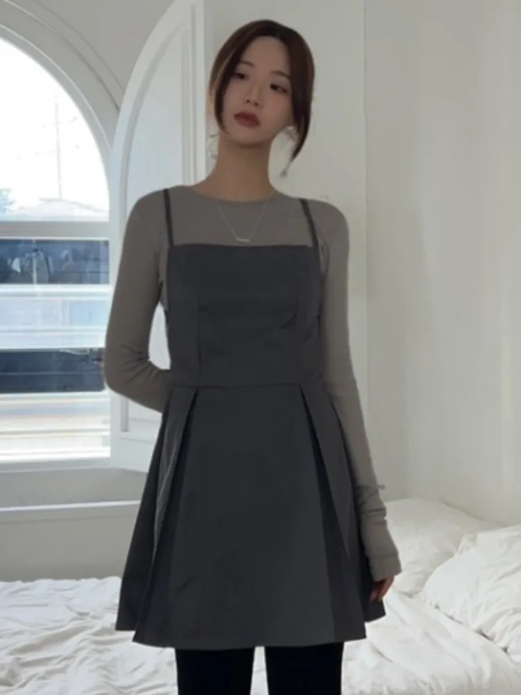 

Faionable Ретро Cross Ba с поясом на талии Slim Fit Летняя майка длиной миди Универсальная многослойная часть Шикарный рукав для поездок на работу