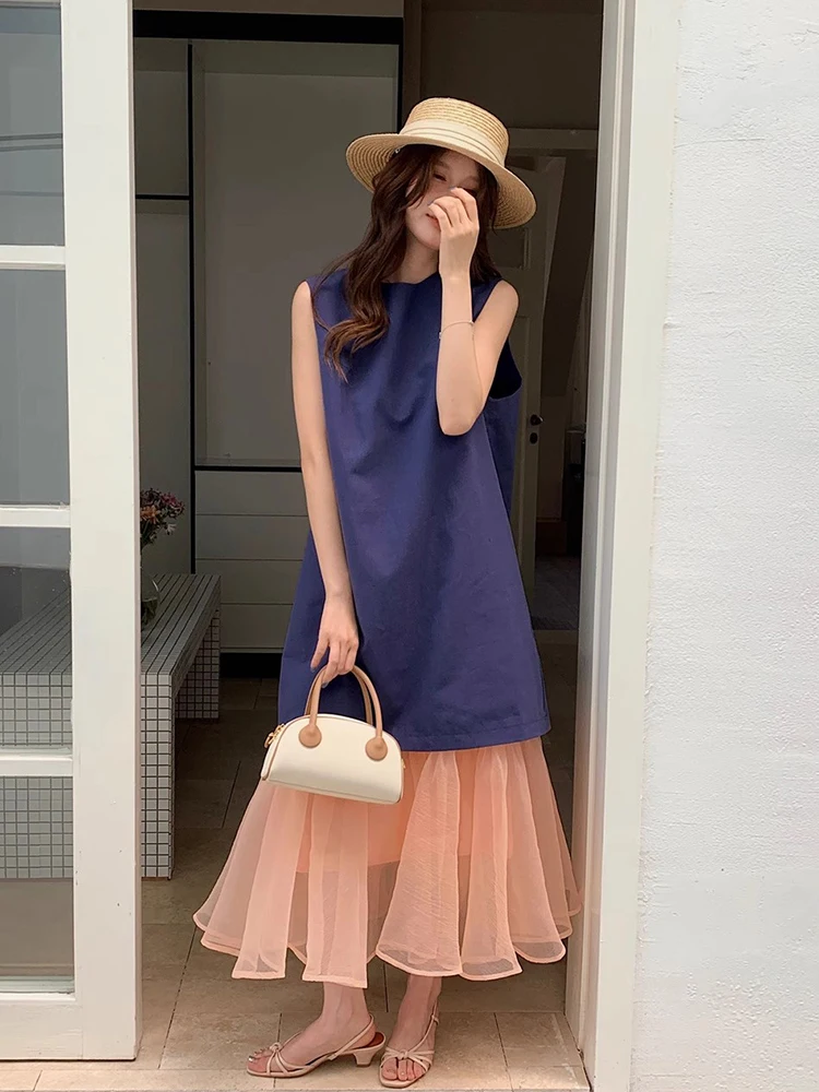 Liangliang Bal Vest Dr vrouwen Zomer Nieuwe Vintage Anti-aging Me Plooirok Tweedelige Set Faionable Ensemble