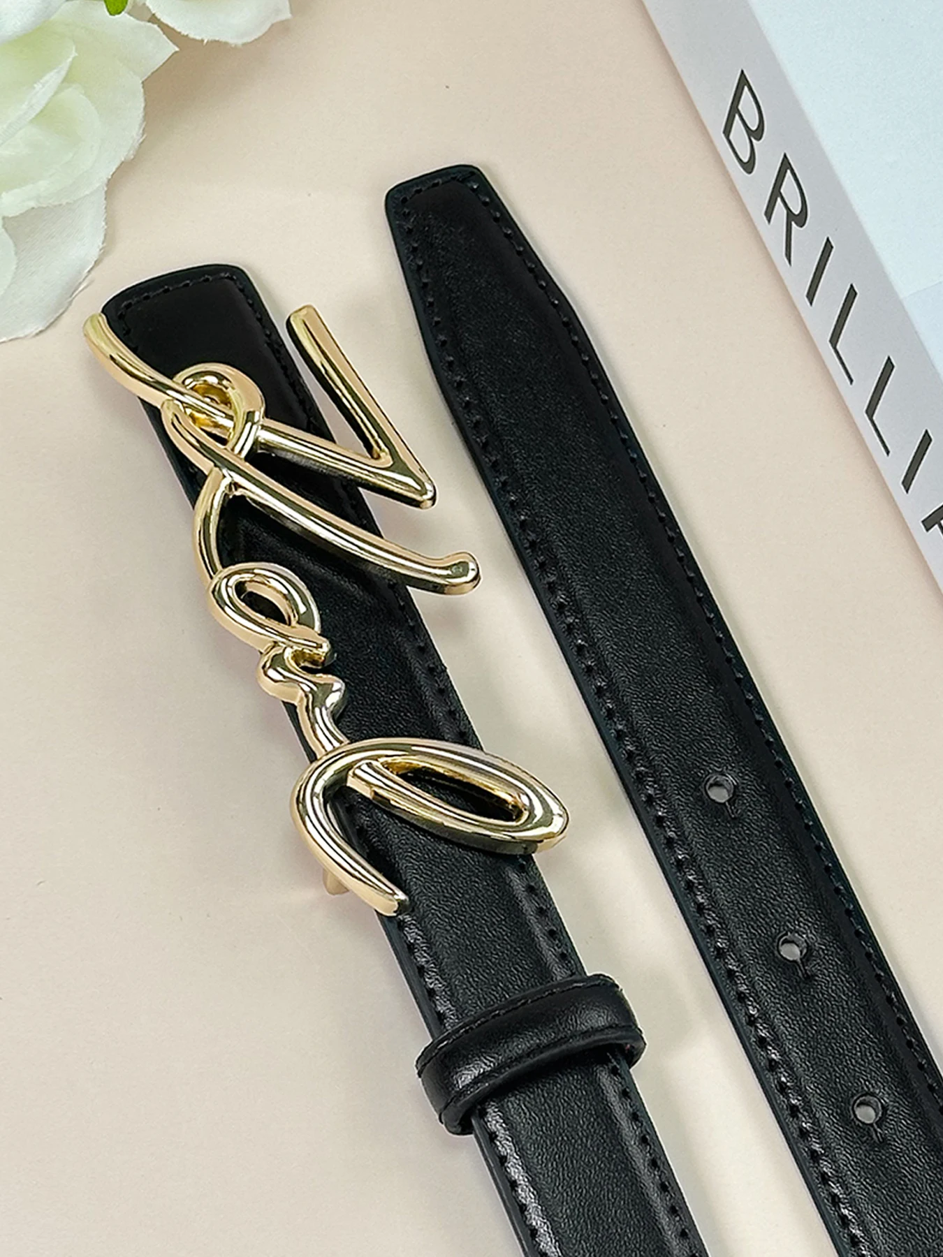 트렌디한 여성 벨트, 레트로 레터, 학생 펑크, 고급 장식 스커트, 청바지, 유니섹스 패션 벨트