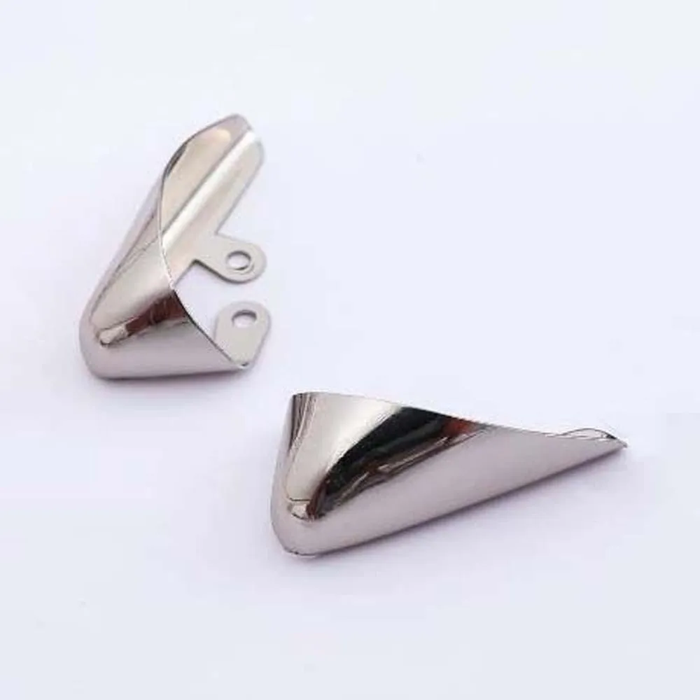 3 Pair / 2 Pair Alloy Metal High Heels Tip Covers Anti Kick Pointed Shape Shoe Toe Protectors V Shaped Electroplated Finish