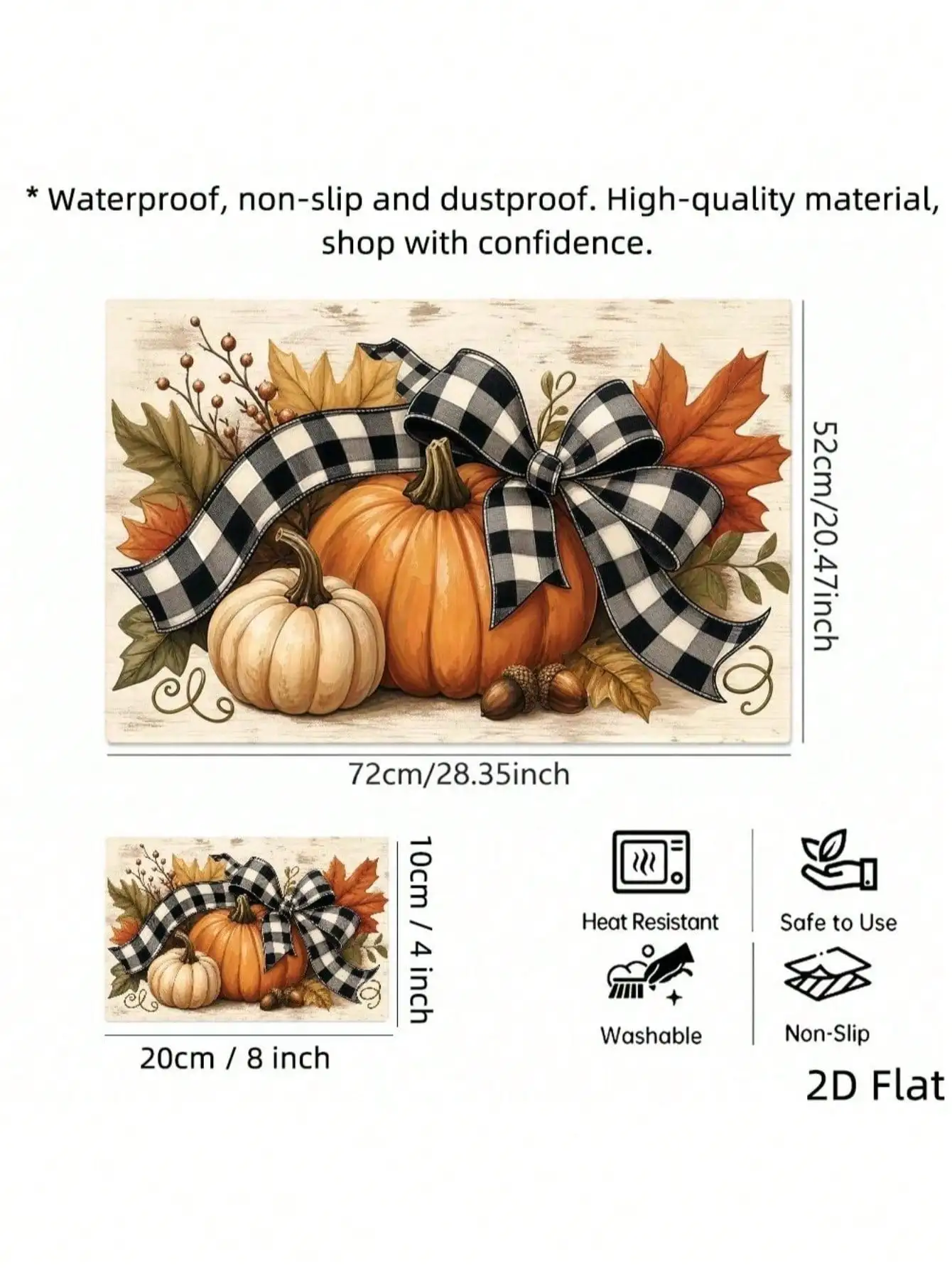 2D Flat, Autumn Harvest Pumpkin Pattern Stove Top Cover, Rustic Plaid Bow Design, Cozy Fall Kitchen Decor, Scratch Resistant, Durable & Reusable Stove Top Cover Board, Ideal For Glass, Kitchen Essentials, Fall Decor, Fall Home Decor