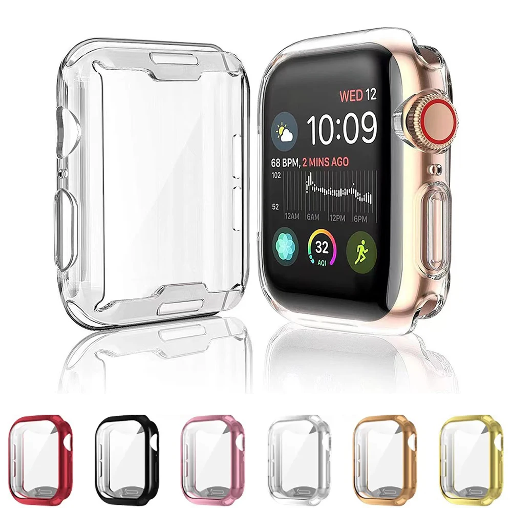 TPU Case for Apple Watch 11 10 Cover 46mm 42mm 45mm 41mm 40 44mm No Screen 360 Electroplated Protector for iWatch 9 8 7 6 5 4 SE