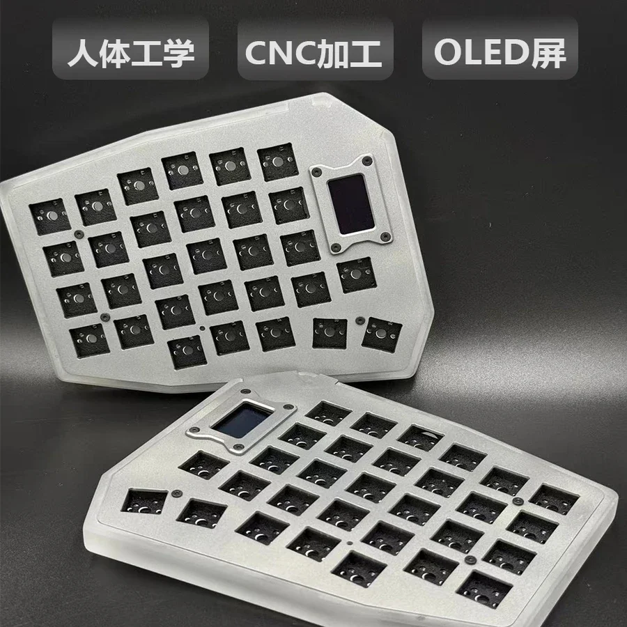 

Sofle58 Split Mechanical Keyboard Kit Ergonomics MX Hot Swap OLED Wired Single-mode RGB Split Keyboard Customize VIA Game Gift