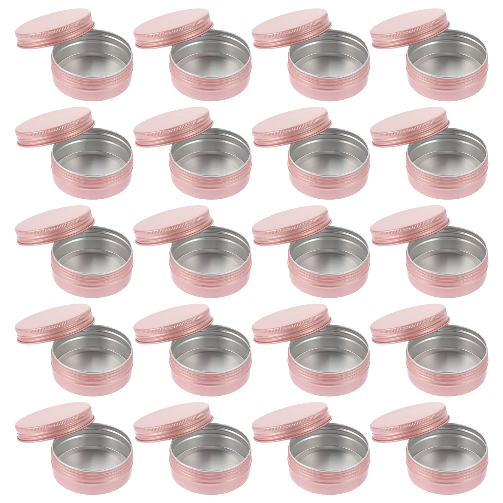 20 stücke Aluminium Boxen Creme Lagerung Container Tragbare Reise Sub Gläser Spirale Deckel Für Make-Up Probe Lotion Balsam Salz