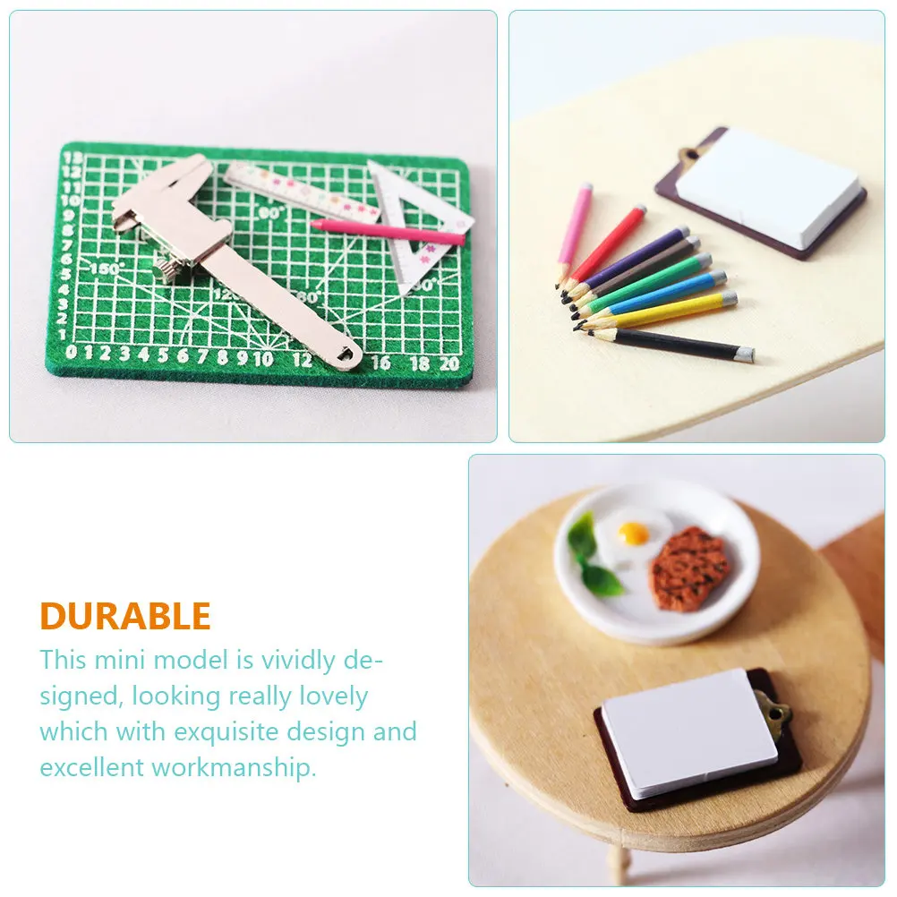 

1Set Simulated School Supply Miniature Detailed Mini House Accessory Adorable Miniature School Bag Interesting Fake Learning