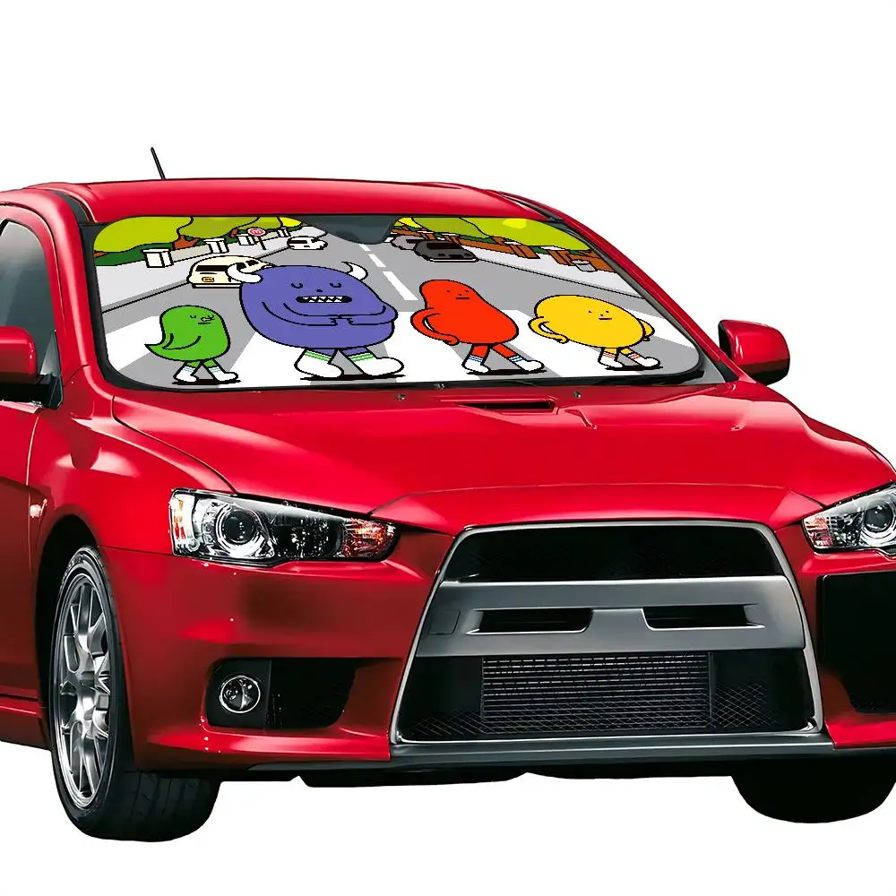 كوريا S-ستيكي الوحش مختبر سيارة ظلة الزجاج الأمامي نافذة أمامية قناع 70x130 سنتيمتر الشمس قناع الشمسية حماية منقوشة هدية الجدة سيارة